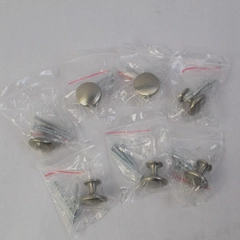 Lot of 7 Round Satin Nickel Cabinet Drawer Handle Pulls