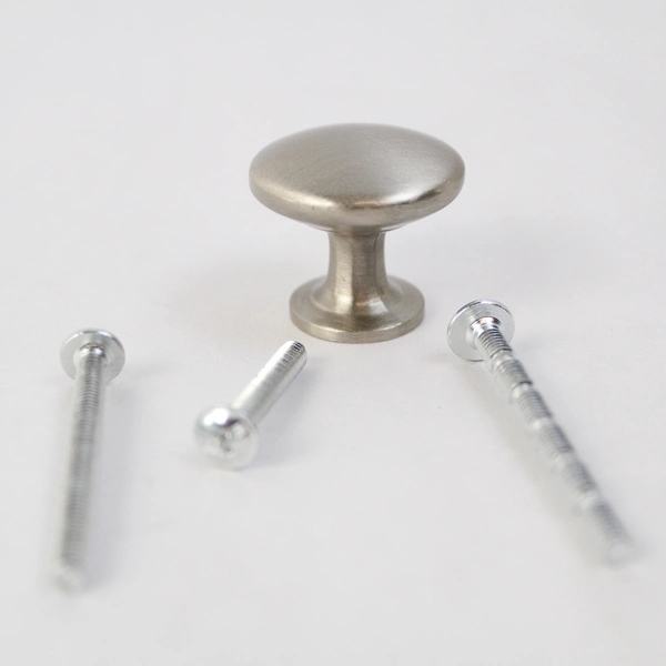 Lot of 7 Round Satin Nickel Cabinet Drawer Handle Pulls