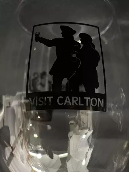 Lot of 2 Carlton Crush Stemless Wine Glasses - Oregon Collectibles