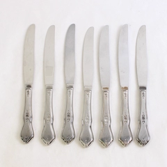 Lot of 7 Oneida Morning Blossom 9" Dinner Knife Pinched Stainless Burnished