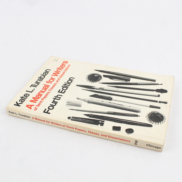 A Manual For Writers by Kate L. Turabian 4rd Edition 1973 Paperback
