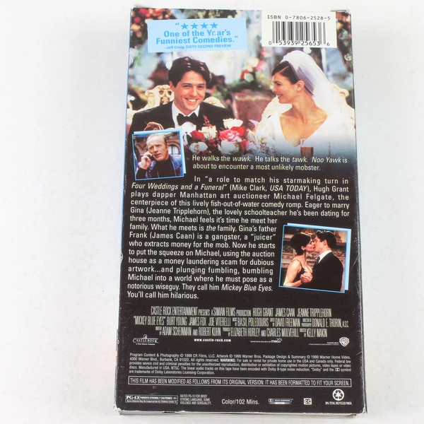 Mickey Blue Eyes VHS 1999 Hugh Grant James Caan Comedy Classic Pre-Owned