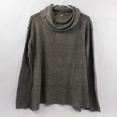 Mystree Women's Medium Gray Turtleneck Sweater Acrylic Nylon Wool Blend