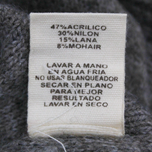 Mystree Women's Medium Gray Turtleneck Sweater Acrylic Nylon Wool Blend