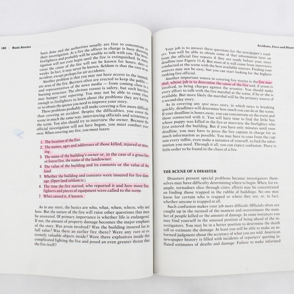 News Reporting & Writing by The Missouri Group 1985 Paperback Second Edition