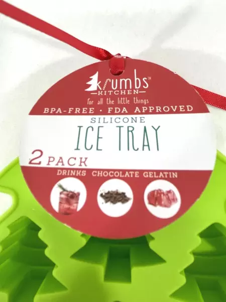Set of 2 Krumbs Kitchen BPA-Free Tree Silicone Ice Cube & Jello Molds