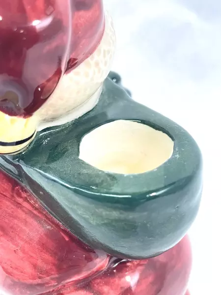 Ganz Bella Casa Santa Candle Holder Ceramic Taper - Pre-owned, Crazing