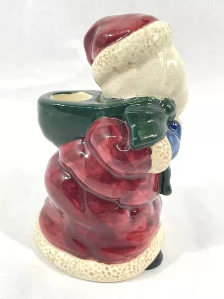 Ganz Bella Casa Santa Candle Holder Ceramic Taper - Pre-owned, Crazing