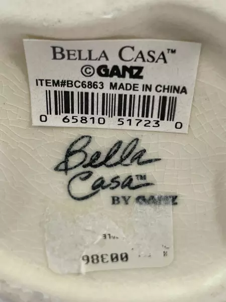 Ganz Bella Casa Santa Candle Holder Ceramic Taper - Pre-owned, Crazing