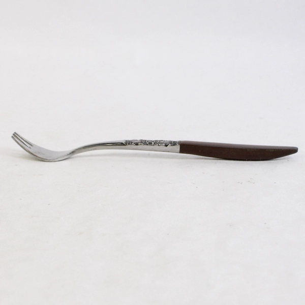 Lot of 6 Oneida Northland Napa Valley 6.25" Cocktail Seafood Fork Stainless Wood