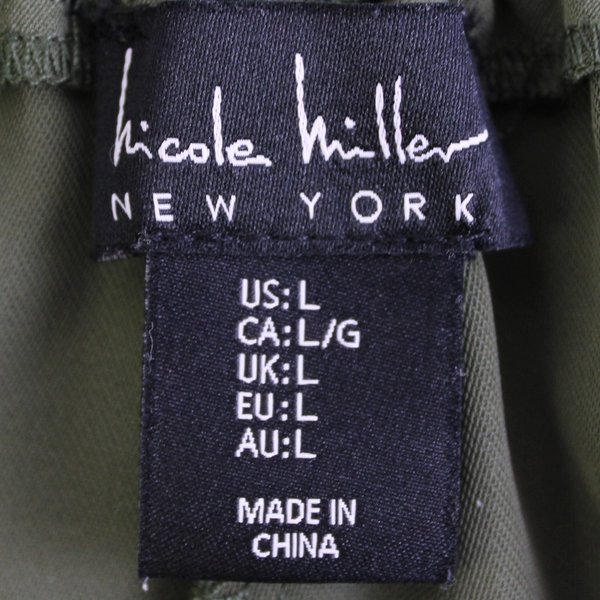 Nicole Miller New York Green Dress Pants With Matching Belt Women's Size Large