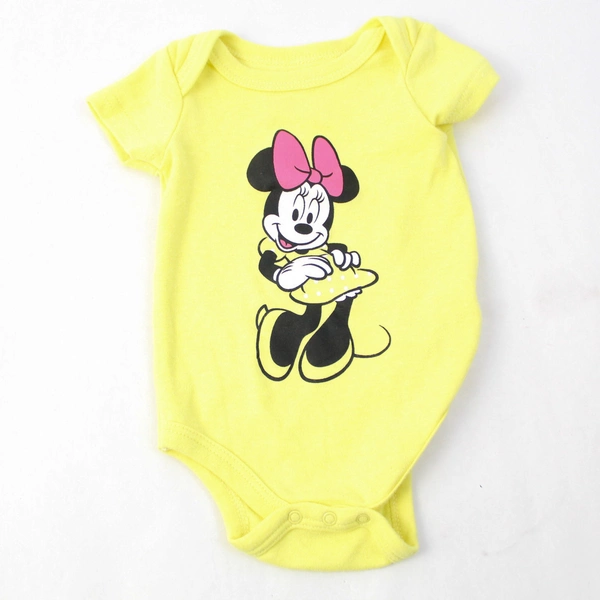Disney Baby Yellow Minnie Mouse Cotton Blend One Piece Girl's Size 3-6M