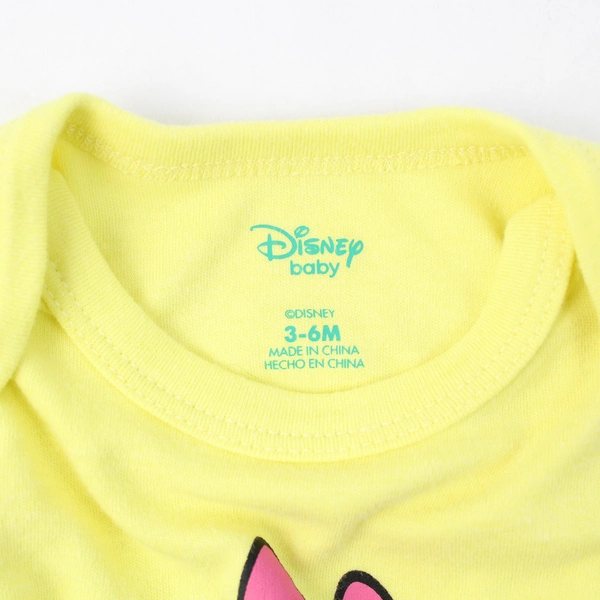 Disney Baby Yellow Minnie Mouse Cotton Blend One Piece Girl's Size 3-6M