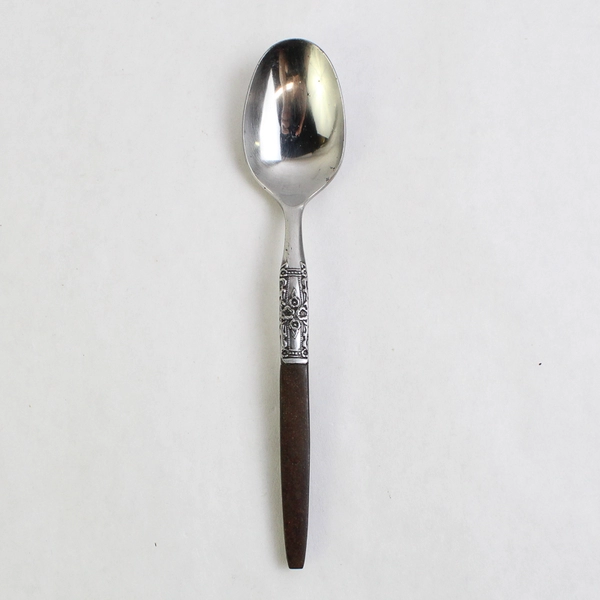 Lot of 6 Oneida Northland Napa Valley 6.5" Teaspoons Stainless Wood