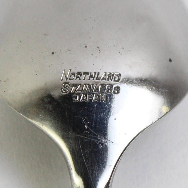 Lot of 6 Oneida Northland Napa Valley 6.5" Teaspoons Stainless Wood