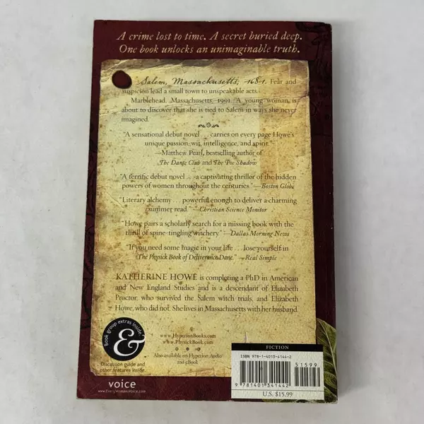 Physick Book of Deliverance Dane by Katherine Howe 2009 Trade Paperback