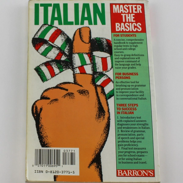 Master the Basics Italian by Marcel Danesi 1987 Paperback - Barron's
