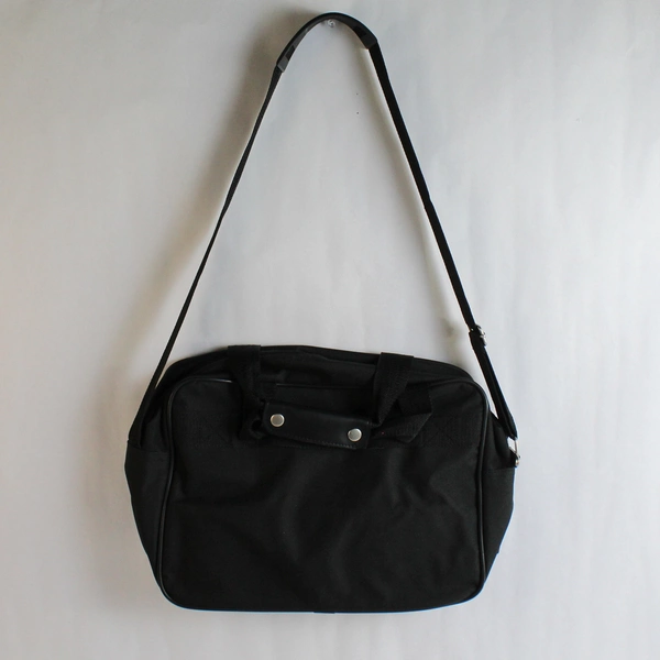 Edgehill Laptop Bag Carryon Bag in Black with Straps Measures 15.5"