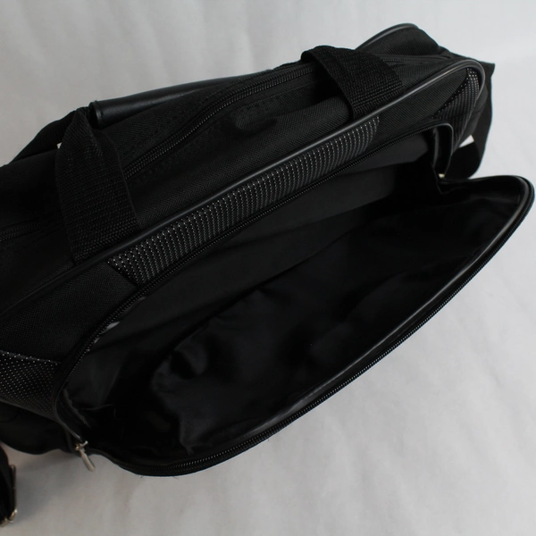 Edgehill Laptop Bag Carryon Bag in Black with Straps Measures 15.5"