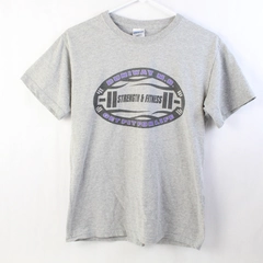 Gildan Duniway Middle School Gray Cotton Blend Gym T-Shirt Adult Size Small