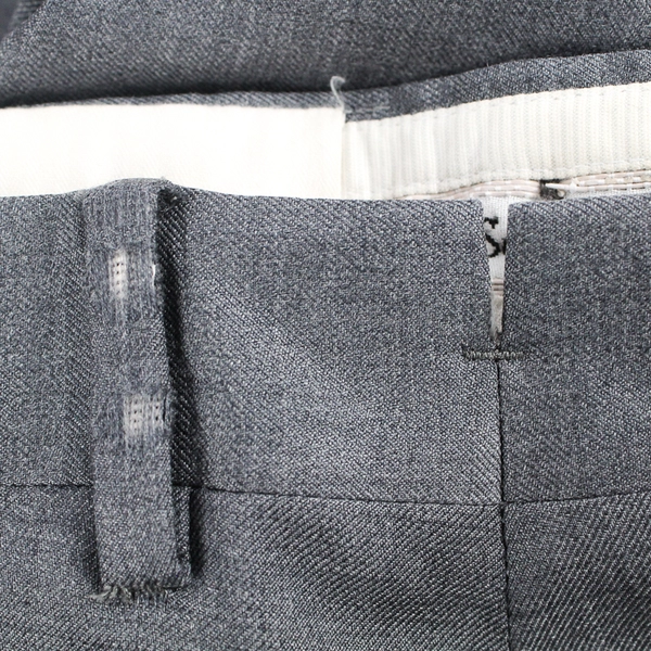 Santorelli Luxury Serge Como Style 1900 Gray Dress Pants Men's Size 40 Flawed