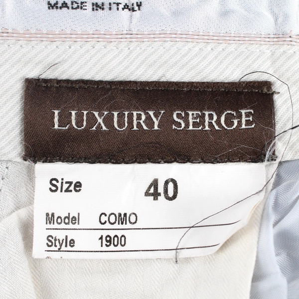 Santorelli Luxury Serge Como Style 1900 Gray Dress Pants Men's Size 40 Flawed