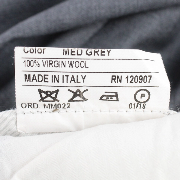 Santorelli Luxury Serge Como Style 1900 Gray Dress Pants Men's Size 40 Flawed