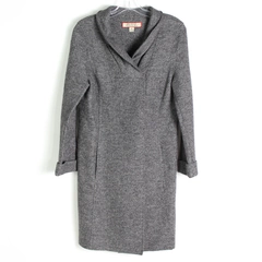 Beyond Threads Gray Alpaca Wool Overcoat Women's XS Made in Peru