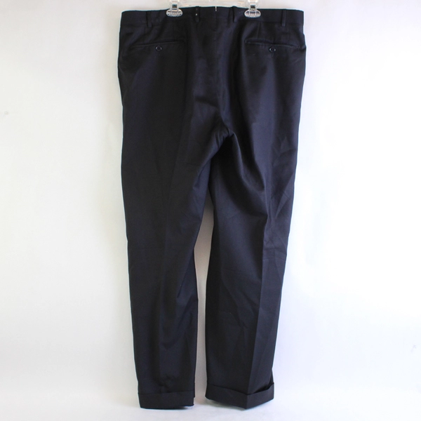 Santorelli Luxury Serge Como Style 1900 Black Dress Pants Men's Size 40 Flawed