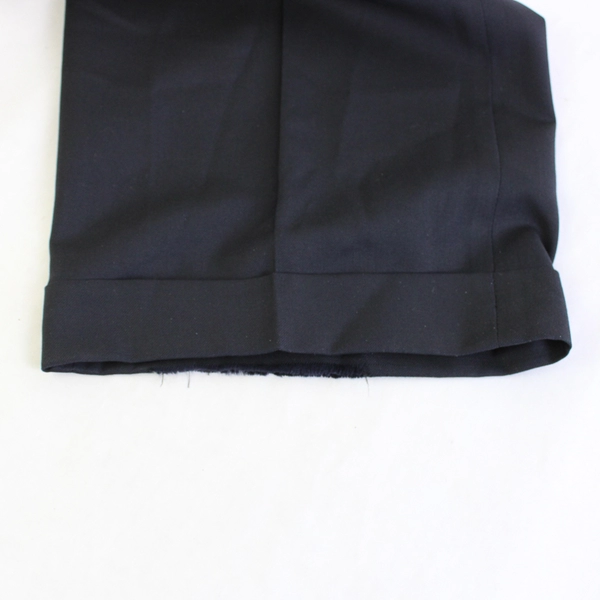 Santorelli Luxury Serge Como Style 1900 Black Dress Pants Men's Size 40 Flawed