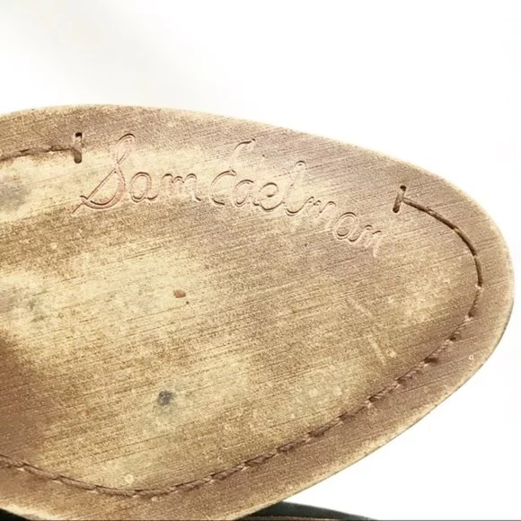 Sam Edelman Packer Black Ankle Booties Zipper Size 5.5 Women's Pre-owned