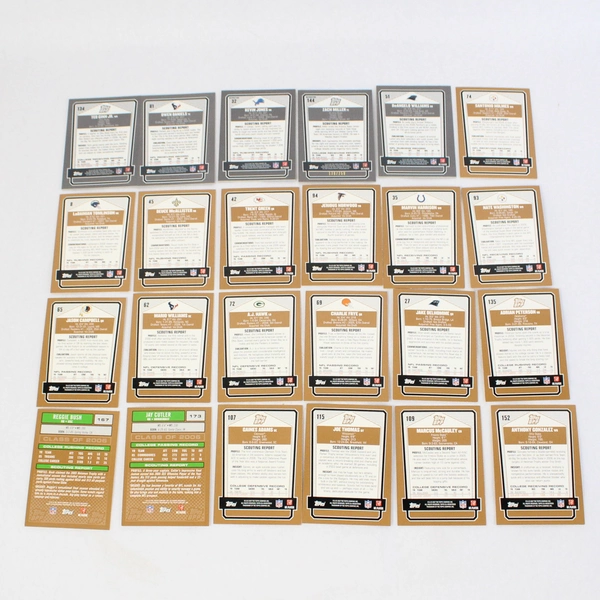 Lot of 24 2007 Topps DPP Football Cards Tomlinson Bush Peterson Thomas