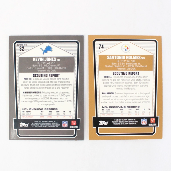 Lot of 24 2007 Topps DPP Football Cards Tomlinson Bush Peterson Thomas