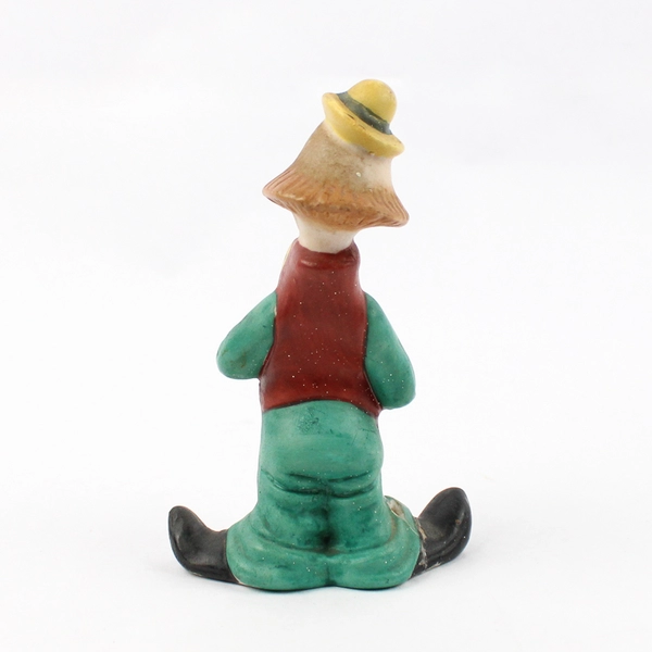 Vintage Ardco Porcelain Pot Belly Clown With Saxophone Figurine