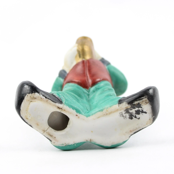 Vintage Ardco Porcelain Pot Belly Clown With Saxophone Figurine