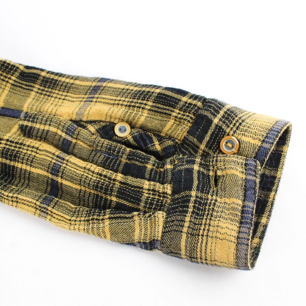 Carbon 2 Cobalt Yellow Blue and Black Plaid Button-Up Men's XL