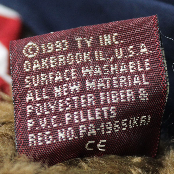 Vintage 1993 Ty Attic Treasures Samuel Uncle Sam USA Teddy Bear I Want You 13”