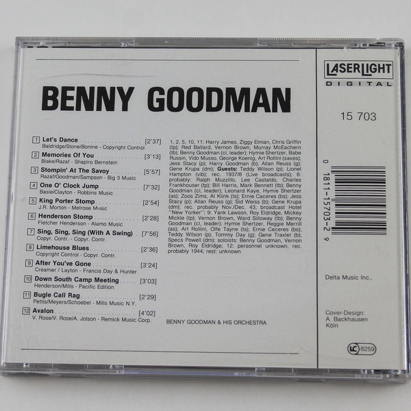 Benny Goodman The Jazz Collector Edition CD 1989 LaserLight Digital