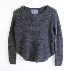 Paper Crane Charcoal Gray Open Knit Sweater Women's Size Small