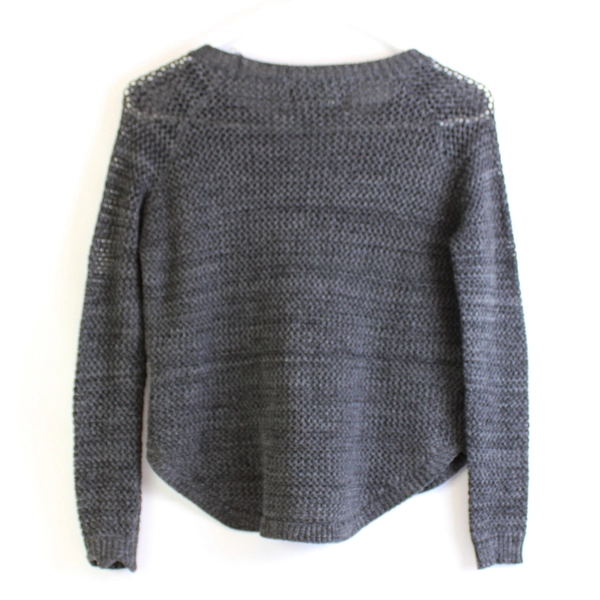 Paper Crane Charcoal Gray Open Knit Sweater Women's Size Small
