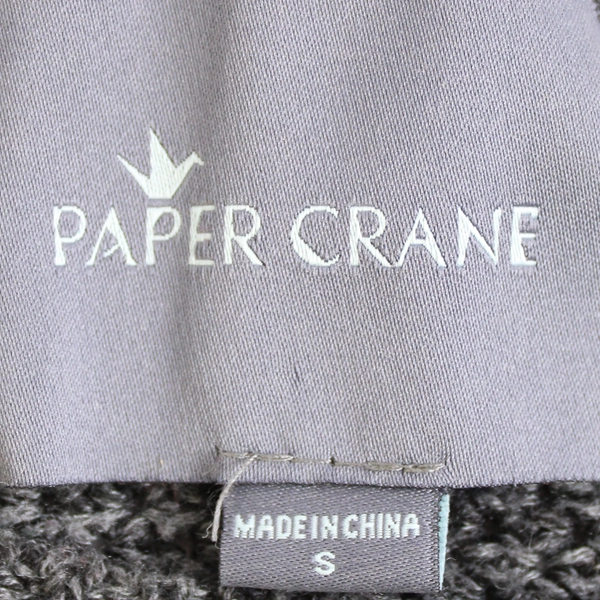 Paper Crane Charcoal Gray Open Knit Sweater Women's Size Small
