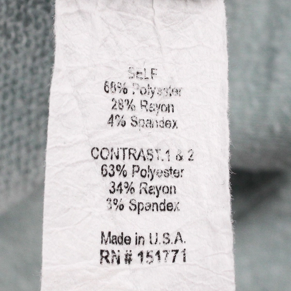 Kaileigh Mint Green and Gray Striped Cropped Hoodie Women's Size Medium