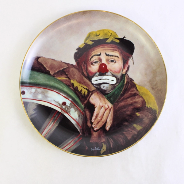 American Heritage Celebrity Clowns Plate Emmett Kelly 1st Ed 8816 Jon Holland