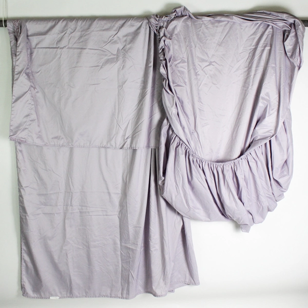 China Fortune Queen Polyester Bed Set Lavender 2 Pillowcases, Flat, Fitted