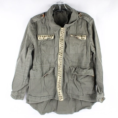 Sweet Rain Army Green Utility Jacket With Embellishments Women's Medium