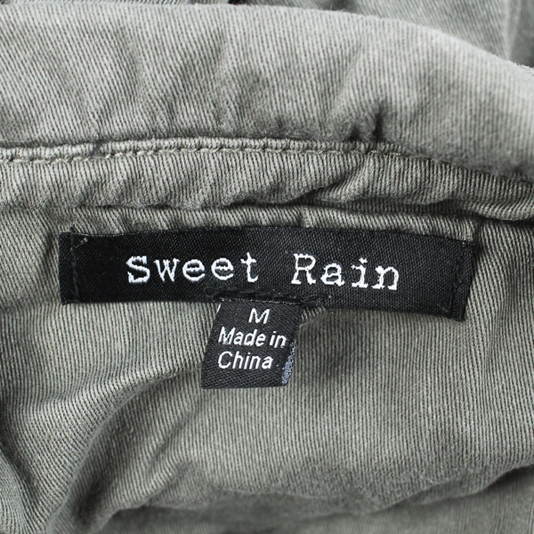 Sweet Rain Army Green Utility Jacket With Embellishments Women's Medium