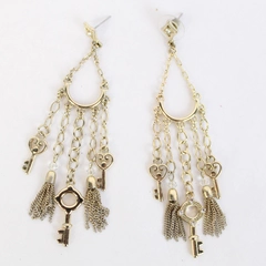 Mary Kay Drop/Dangly Earring Gold Key Stud