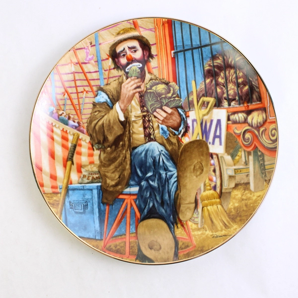 Royal Manor "Greatest Clowns of Circus" Plate Emmett Kelly 1st Ed 1998 R Weaver