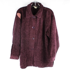 Weave Of The Irish Purple Knit Coat Women's Size Small Flawed