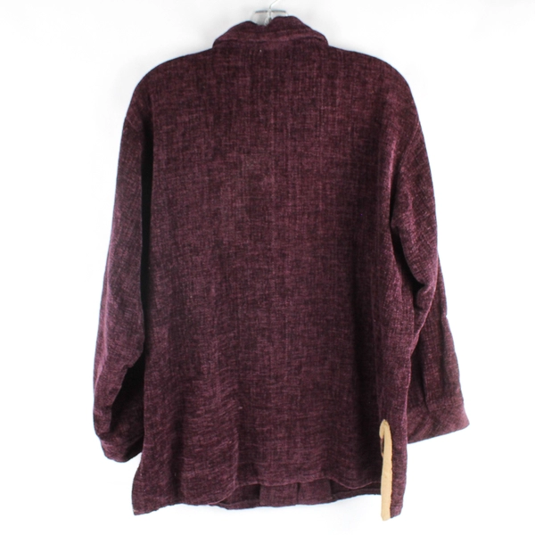 Weave Of The Irish Purple Knit Coat Women's Size Small Flawed